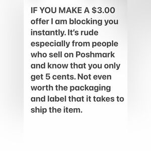 DO NOT MAKE LOWBALL OFFERS